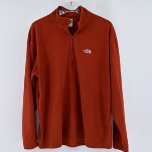 TKA 100 North Face Fleece Pullover Quarter Zip Burnt Orange University of Texas